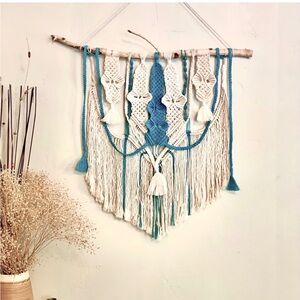 Made by Native S. American Dream catcher macrame hanger wall art attract +energy